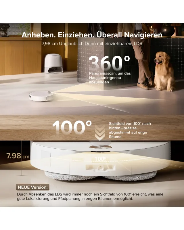 Roborock Qrevo CurvX Saugroboter mit Multifunktions-Dockingstation 3.0 Thermo+, 22.000 Pa HyperForce®-Saugkraft
