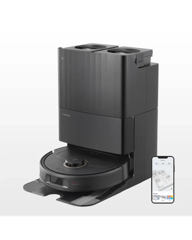 Roborock Qrevo Pro Saugroboter mit Multifunktions-Dockingstation 2.0 Schwarz (Generalüberholt – 90 % wie neu)