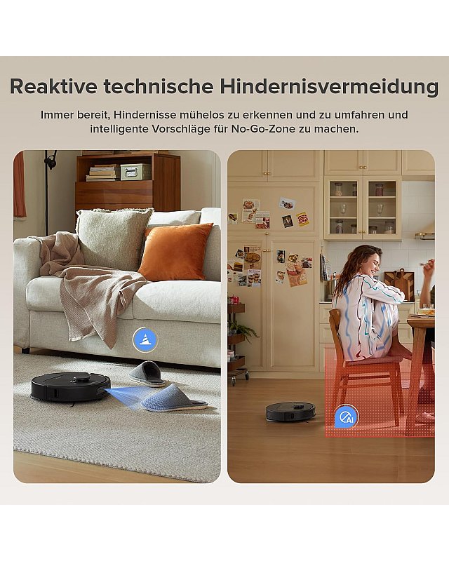 Roborock Qrevo S Saugroboter mit Multifunktions-Dockingstation Schwarz (Generalüberholt – 90 % wie neu)