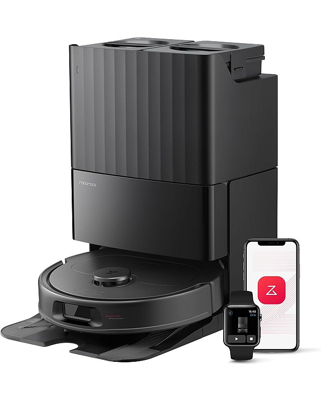 Roborock QV 35S Set Roboter-Staubsauger mit Multifunktions-Dockingstation (mit Staubbeutel*2 Stück und Filter*1 Stück) Schwarz