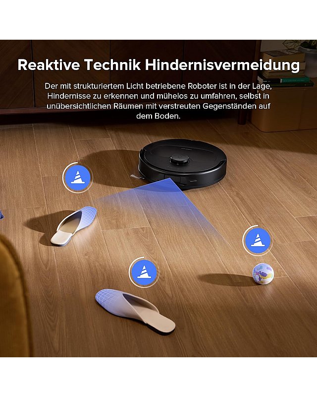 Roborock QV 35S Saugroboter mit Multifunktions-Dockingstation Schwarz