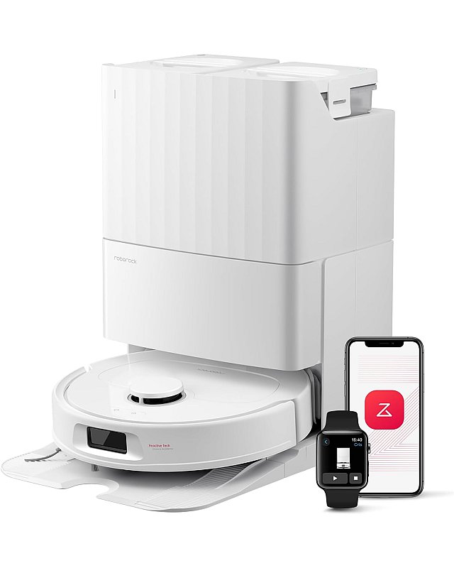 Roborock QV 35S Set Roboter-Staubsauger mit Multifunktions-Dockingstation (mit Staubbeutel*2 Stück und Filter*1 Stück) Weiß