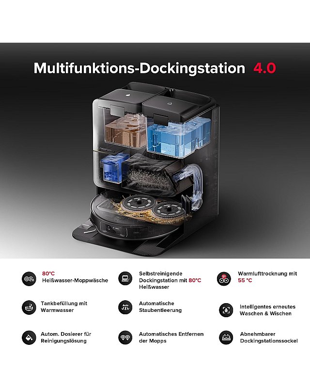 Roborock Saros Z70 Staubsaugerroboter mit mechanischem OmniGrip™ Arm Silber