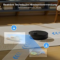 Roborock Q10 S5+ Set Saug- und Wischroboter mit Auto-Entleerungsstation mit zwei zusätzlichen Staubbeuteln Schwarz