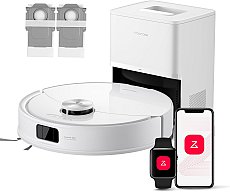 Roborock Q10 S5+ Set Saug- und Wischroboter mit Auto-Entleerungsstation mit zwei zusätzlichen Staubbeuteln Weiß