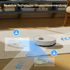 Roborock Q10 S5+ Set Saug- und Wischroboter mit Auto-Entleerungsstation mit zwei zusätzlichen Staubbeuteln Weiß
