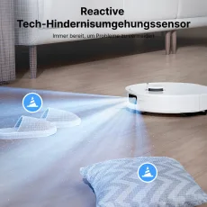 Roborock Q10 X5+ mit 10.000 Pa HyperForce-Saugkraft und Auto-Entleerungstation Weiß