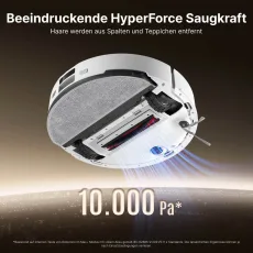 Roborock Q10 X5+ mit 10.000 Pa HyperForce-Saugkraft und Auto-Entleerungstation Weiß