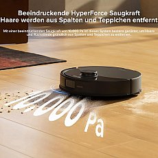 Roborock Q10 X5+ mit 10.000 Pa HyperForce-Saugkraft und Auto-Entleerungstation Schwarz