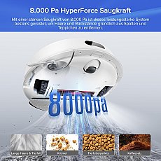 Roborock Q7 L5+ Saug- und Wischroboter mit Auto-Entleerungsstation Weiß