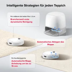 Roborock Qrevo Curv 2 Pro Saug- & Wischroboter, 25.000 Pa Saugkraft, 100 °C Heißwasser-Wäsche