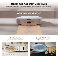 Roborock Qrevo CurvX Saugroboter mit Multifunktions-Dockingstation 3.0 Thermo+, 22.000 Pa HyperForce®-Saugkraft