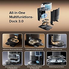 Roborock Qrevo Master Saugroboter mit Multifunktions-Dockingstation 3.0 Schwarz (Generalüberholt – 90 % wie neu)