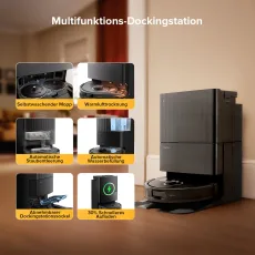 Roborock Qrevo S5V Saugroboter mit Multifunktions-Dockingstation Schwarz