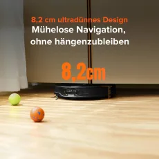 Roborock Qrevo Slim Saugroboter mit Multifunktions-Dockingstation 3.0 Schwarz (Generalüberholt – 90 % wie neu)