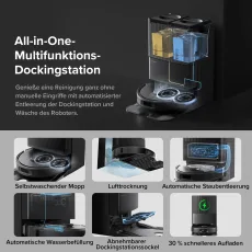 Roborock QV 35A Saugroboter mit Multifunktionsdock Schwarz