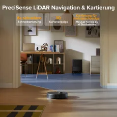 Roborock QV 35A Saugroboter Set (verbessert von Qrevo S) mit Multifunktionsdock (mit Staubsaugerbeutel*2 Stück) Schwarz