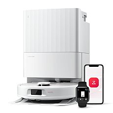 Roborock QV 35A Saugroboter Set (verbessert von Qrevo S) mit Multifunktionsdock (mit Staubsaugerbeutel*2 Stück) Weiß