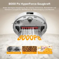 Roborock QV 35A Saugroboter Set (verbessert von Qrevo S) mit Multifunktionsdock (mit Staubsaugerbeutel*2 Stück) Weiß