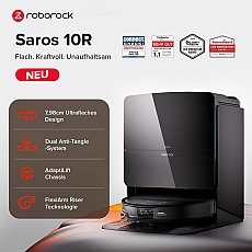 Roborock Saros 10R Set Saugroboter mit Wischfunktion & abnehmbarem Wischmopp